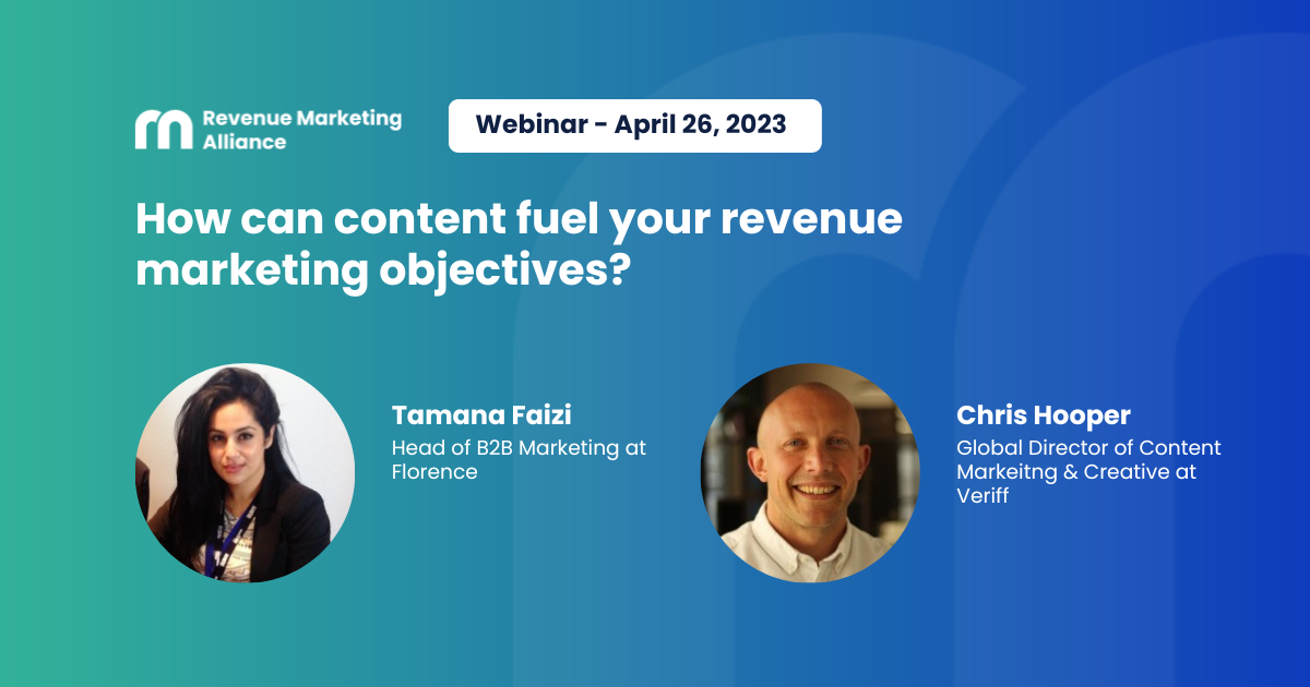 Revenue Marketing Revealed | How can content fuel your revenue marketing objectives?
